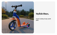 2-in-1 Transformable Three-Wheeler Flashing Tires Transformable Three-Wheeler Stable 3-Wheel Design Push Scooter for Toddlers, Preschoolers, Outdoor