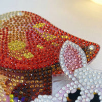 DIY 5D Diamond Painting Kit Easter Bunny & Mushroom Crystal Art Hanging Ornament Sparkling Rhinestone Craft with Chain Gem Mosaic Decoration for Home Wall Window Kids Adults