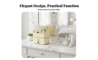 Dustproof Cover Desktop Makeup Storage Box Large Capacity Makeup Organizer with Drawers Stylish Design for Women, Students, Dresser, Bedroom