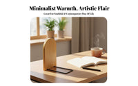 2 Pieces Bamboo Bookend Material Wooden Book Stopper Decorative Wooden Book Holder for Students, Librarians, Study Room, Library, Bookshelf