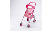 Foldable Doll Stroller with Canopy Pretend Play Folding Stroller Portable Toy Stroller Safe for Playroom