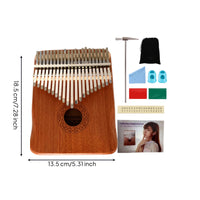 Wooden 21-Key Kalimba Acoustic Kalimba with Safeguarding Case Handheld Thumb Piano with Instructions Compact for Music Lovers, Home