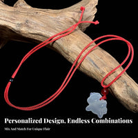 Chalcedony Horse Pendant Auspicious Symbol Horse Pendant Translucent Carved Amulet for Women, Men, Necklace Making