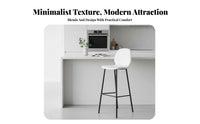 Nordic Design Modern Bar Chair with Backrest Light Luxury High Stool Stable Base Counter Seating Built-in Footrest for Adults, Homeowners, Restaurant Owners, Reception Area, cafe, Kitchen Island, Dining Room