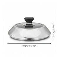 Domed Grill Dome Brushed Griddle Dome Compact Food Cover with Knob Versatile for Home Cooks