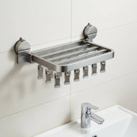 Multiple Clip Underwear Dryer Foldable Suction Cup Sock Dryer for Balcony, Indoor