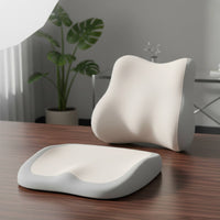 2 Pieces Support and Seat Pad Set Breathable Textile and Seat Pad Set For