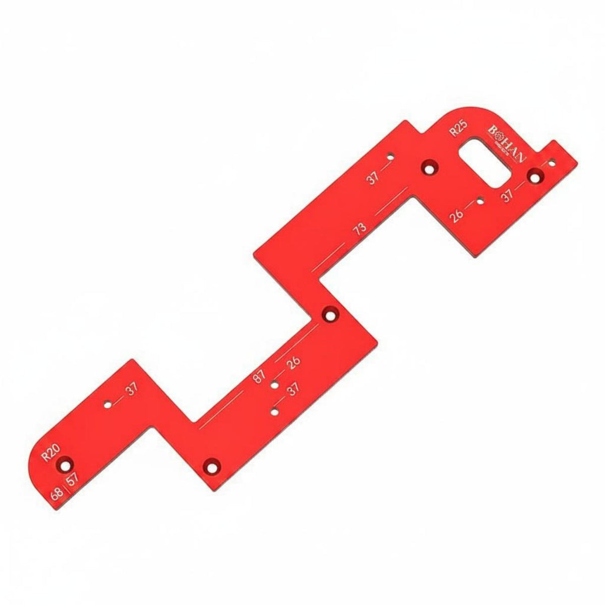 Aluminum Alloy U Slot Template Thickened Cabinet Handle Jig Accurate Positioning Wardrobe Handle Jig Precise Cutting for Carpenters, Woodworkers, Furniture Workshop