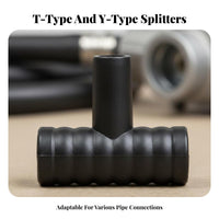 Y-Shaped Pipe Splitter Leak-Secure Design 3 Way T-Connector Leak Secure Triple Water Diverter for Aquarium Hobbyists, Water Feature