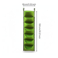 7-Pocket Hanging Planter Reinforced Eyelets Hanging Pocket Planter Single Column