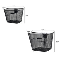 Universal Fit Front Cycle Basket Large Capacity Metal Mesh Bike Basket Heavy Duty Polished Finish for Commuters