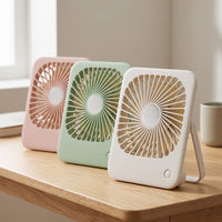 Portable USB Rechargeable Desk Fan with Wall Mount Function