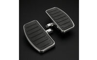 Anti-Slip Footboards with Rubber Grip Surface Wide Footboards Rectangular Floorboards Pivoting for Cruiser Riders, Motorcyclists, Highway Cruising, Motorcycle Customization