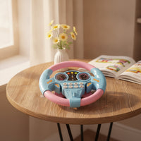 Pretend-Play Toy Steering Wheel with Suction Cup Educational Simulated Steering Wheel for Toddlers