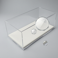 1:18 Scale Model Car Acrylic Display Case with Leather Base Dustproof Cover