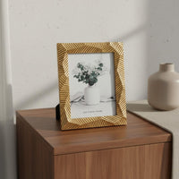 Gold Geometric Photo Frame Dual Orientation Interior Decoration