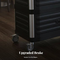 With casters 3-Tier utility Cart sturdyDuty 3-Shelf Rolling Server Large Capacity Commercial Equipment 360° pivoting Casters for Restaurant Staff, Kitchen Workers, Hotel, Canteen, Banquet Hall, Hospital