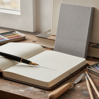 A5/B5/B6 Sketchbook with Kraft or Wood-Free Paper, Glued Binding, 80 Sheets