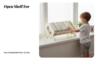 Space-Saving Front-Facing young child book display Child-Safe children's Tiered Desk Rack Sturdy Construction Desktop Shelf Cute Design for young children, Parents, Nursery School educators, Bay sill, Playroom, Classroom, Living Room