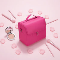 Large Capacity Multilayer Cosmetic Case Multi-Compartment Portable Makeup Organizer Easy to Organize Portable Makeup Box Lightweight for Nail Technicians, Eyelash Artists, Salon, Outdoor Use