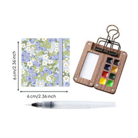 Pocket Watercolor Palette with Book Lightweight Watercolor Paint Set with Sketchbook Beginner Friendly for Artists, Beginners, Journaling