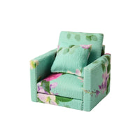 Miniature Armchair with Cushion Soft Dollhouse Armchair Boxy Furniture for Collectors