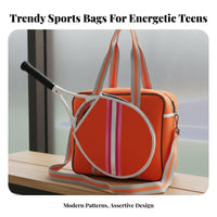 Pickleball Bag Multiple Compartments Pickleball Paddle Carrier Quilted Racket Sport Bag Large Capacity Sports Shoulder Backpack