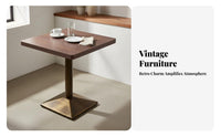 Sturdy Construction Cafe Table and Chair Set Minimalist Design Retro Dining Set Square Table and Chairs for Business Owners, Interior Designers, Homeowners, Bar, Dessert Shop, Kitchen