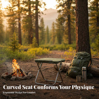 Foldable Collapsible Mini Stool space-saving Miniature Camp Chair Lightweight Portable Seat Easy Setup for everyday globetrotters, Queuing, Fishing, Camping, Travel
