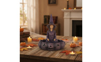 Spooky Pumpkin Bowl with Witch Decorative Witch Storage Container Cute Halloween Candy Dish Compact for Goth Decor Lovers, Witchcraft Fans, Entryway Table, Office Desk