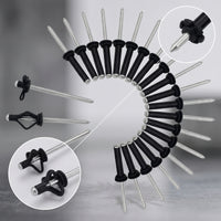 50 Pieces Black Kayak Rivets Slim Blind Rivets Sturdy Fasteners Lightweight for Kayakers