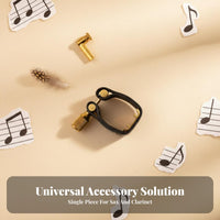 snug-fit Saxophsingle Ligature Good Vibration Alto Sax Ligature long-lasting Wind Instrument Accessory Easy to Use for Saxophonists, Clarinetists, Music Students, individual Practice, onstage Performance, Band Rehearsal, Recording Studio