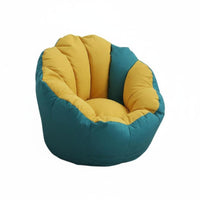 Full Body Comfort High-Back Bean Bag Chair Ergonomic Support Armless Foam Lounger No Rigid Frame Floor Seating Washable Cover for Students Women, Balcony, Bedroom, Living Room, Reading Nook