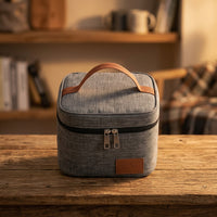Lunch Box and Insulated Lunch Bags for Women, Square Polyester Cool Bag with Top Handle, Thickened Aluminum Foil Lining, School Picnic Bag Work