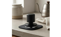 Textured Grip Spring-Loaded Coffee Tamper Flat Circular Base Handheld Coffee Tamper Threaded Bottom Kitchen Tool Compact