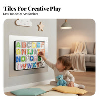 Early Education Stickable Alphabet and Number Toy Educational Stickable Alphabet Set Vibrant Colors for Preschoolers, Refrigerator