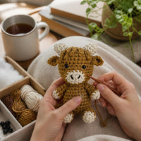 Highland Cow Crochet Kit DIY Amigurumi Doll Craft