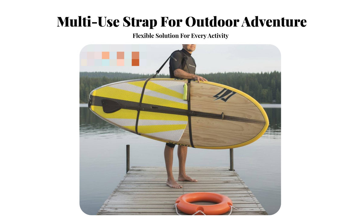 Paddleboard Carrying Strap Long-Lasting Nylon Material Surfboard Shoulder Carrier Paddle Board Carry Strap Hands-Release