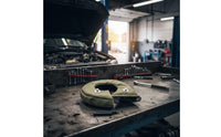 Stitched Edges Turbocharger Heat Guard Cover Snap Fasteners Woven Heat Guard Cover Circular Opening Turbocharger Blanket Wrap Coil Springs