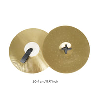 Marching Cymbal Pair Handheld Hand Cymbal Pair Secure Grip for Stage