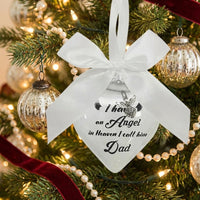 Angel Feather Easter Christmas Bauble Lightweight Angel Charm Remembrance Ornament Sturdy Bereavement Ornament for Family Members, Friends, Holiday Season, White Ribbon
