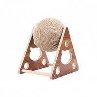 Teeth Grinding Rabbit Feeder Ball Interactive Hay Ball Toy Sturdy Wooden Hay Holder for Rabbits