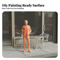 1:64 Scale People Figure Realistic 1:87 Scale Human Model Miniature Scene Layout Figures High Intricacy Tiny People Model