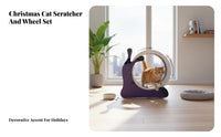 Built-in scrapeing Pad Cat jogning Wheel Quiet Operation Feline Treadmill Promotes Exercise pet Furniture Multi-Functional for Owners of Indoor felines, Indoors, Apartment, Home, Living Room
