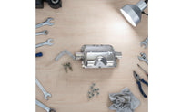 Stainless Steel Fuel Heater Muffler with Bracket Polished Fuel Heater Exhaust Muffler Compact Vehicle Part High Temperature for Workshop Installs