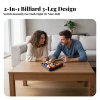 Internal Support Internal Supports 2-1/4 Inch Billiard Ball Rack Plastic 2-in-1 Billiard Rack Black Pool Table Ball Holder Molded