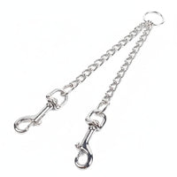 Chain Leash Bite-resistantProof Chain Leash with Snap Hooks Snap Hook Sturdy Clip Polished for Two Dogs