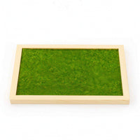 Wooden Base with Grass Wood Miniature Display Base Layered Wooden Scenery Tray for Hobbyists