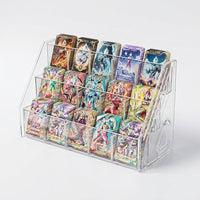 3-Tier Card Display Stand, Thickened Multi-Layer Organizer Rack, Tabletop for Hobby Storage and Collectors