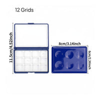 Refillable 24-Grid Paint Palette Portable Empty Watercolor Box Compact Watercolor Pan Case Snap Lid for Artists, Studio, Classroom
